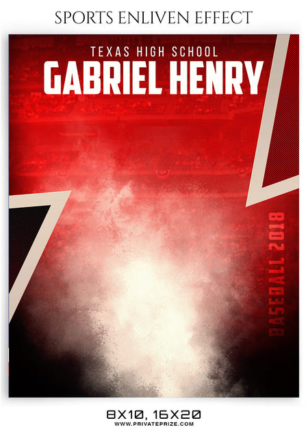 GABRIEL HENRY-BASEBALL - SPORTS ENLIVEN EFFECT - Photography Photoshop Template