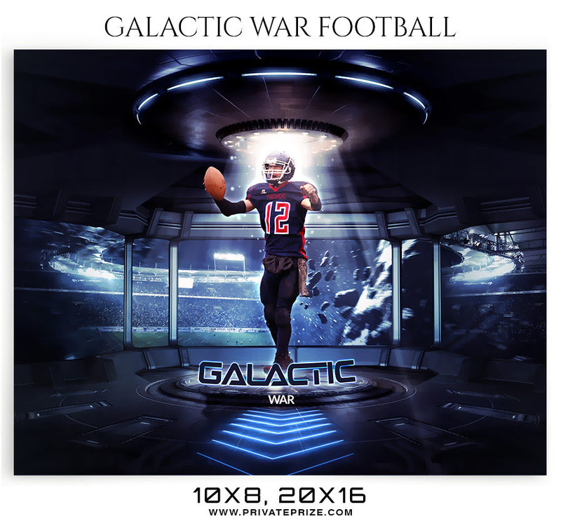 Galactic War -Football- Themed Sports Photography Template - Photography Photoshop Template