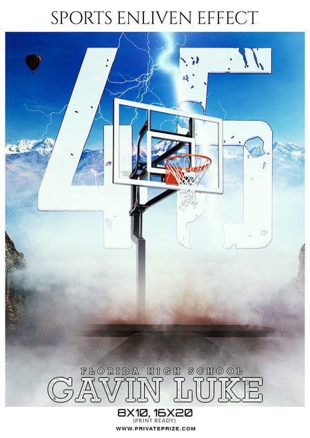 Gavin Luke - Basketball Sports Enliven Effects Photography Template - PrivatePrize - Photography Templates