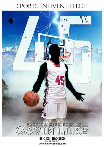 Gavin Luke - Basketball Sports Enliven Effects Photography Template - PrivatePrize - Photography Templates