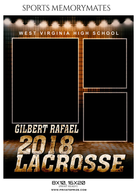 Gilbert Rafael Lacrosse Sports Memory Mates Photoshop Template - Photography Photoshop Template