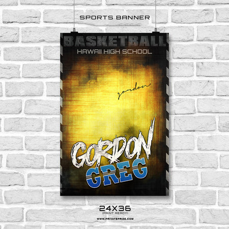 Gordon Greg Basketball Sports Banner Photoshop Template - Photography Photoshop Template