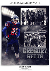 Gregory Keith Football- Sports Memory Mate Photoshop Template