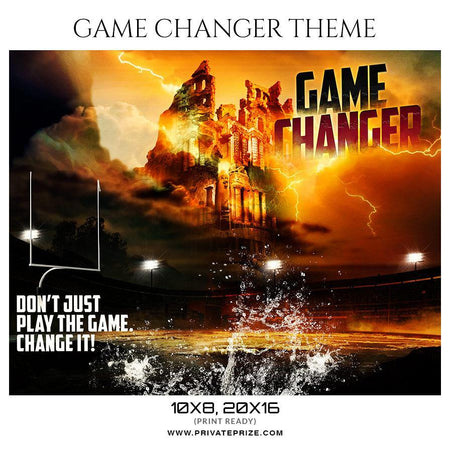 Game Changer - Football Themed Sports Photography Template - PrivatePrize - Photography Templates