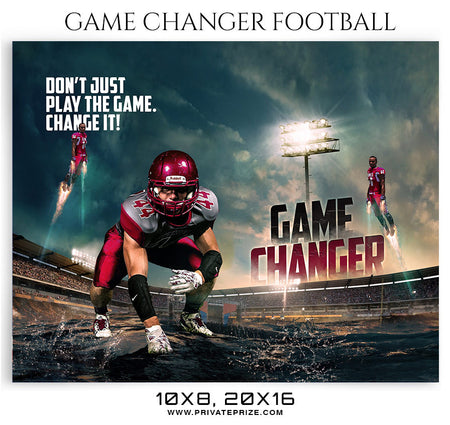 Game-Changer-Football Themed Sports Photography Template - Photography Photoshop Template