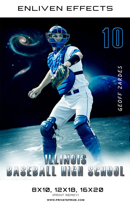 Geoff Illinois Baseball High School - Enliven Effects - Photography Photoshop Templates