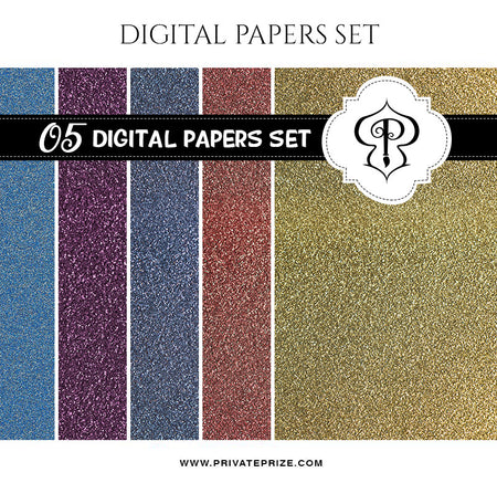 Glitter Digital Paper Pack - Photography Photoshop Template