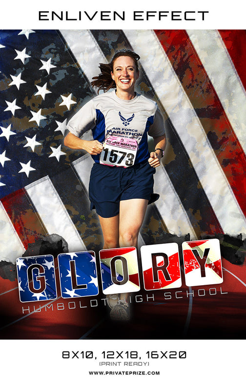 Glory Hombolot High School Running Sports -  Enliven Effects - Photography Photoshop Template