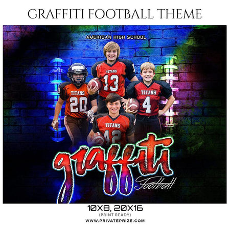 Graffiti - Football Themed Sports Photography Template - PrivatePrize - Photography Templates