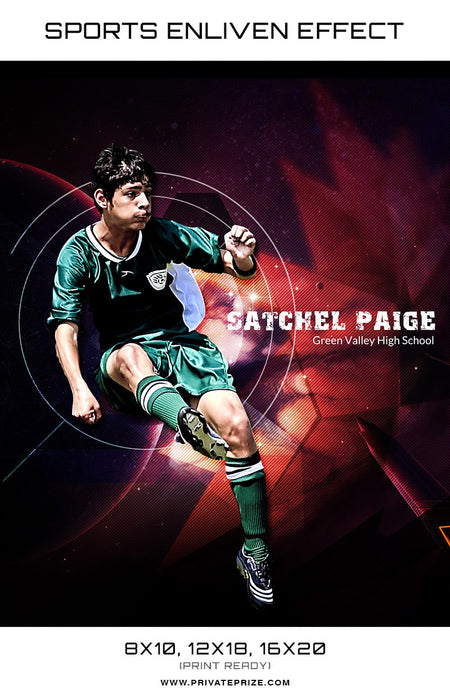 Green Valley Soccer High School Sports - Enliven Effects - Photography Photoshop Template