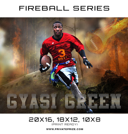 Gyasi Football - Sports Fireball Series - Photography Photoshop Template