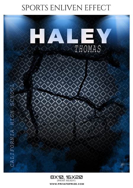 HALEY THOMAS -SOFTBALL- SPORTS ENLIVEN EFFECT - Photography Photoshop Template