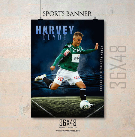 Harvey Cylde-Soccer Enliven Effects Sports Banner Photoshop Template - Photography Photoshop Template