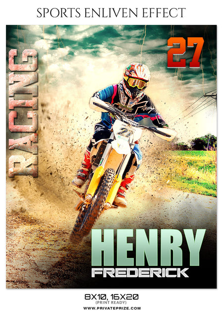 HENRY FREDERICK BIKE RACING -ENLIVEN EFFECTS - Photography Photoshop Template
