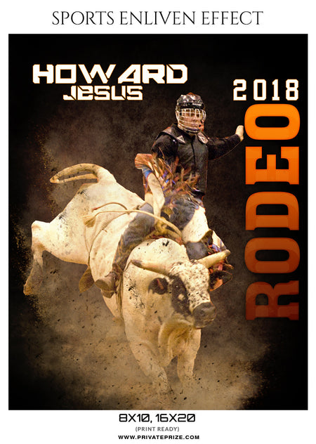 HOWARD-JESUS-RODEO- SPORTS ENLIVEN EFFECTS - Photography Photoshop Template