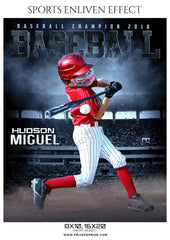 Hudson Miguel - Baseball Sports Enliven Effect Photography Template