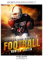 Hunter Justin - Football Sports Enliven Effect Photography Template
