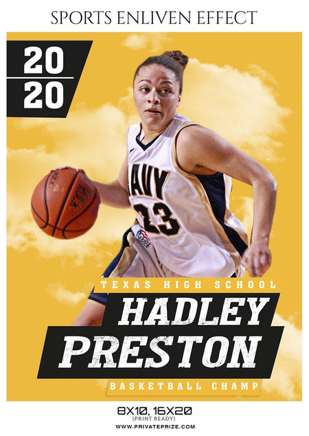 Hadley Preston - Basketball Sports Enliven Effect Photography Template - PrivatePrize - Photography Templates