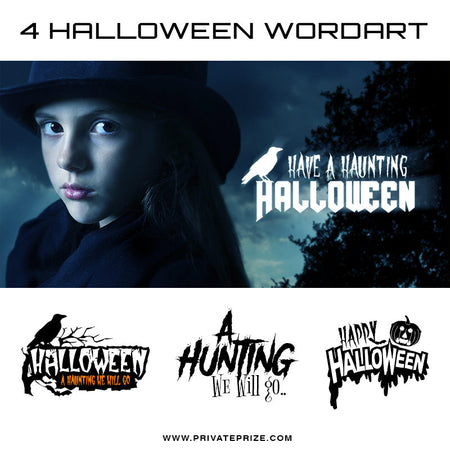 Halloween Word Art Set 1 - Photography Photoshop Template
