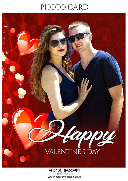 Happy Valentine’s Day - Photo card Template - PrivatePrize - Photography Templates