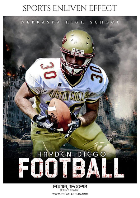 Hayden Diego- Football Sports Enliven Effect Photography Template - PrivatePrize - Photography Templates