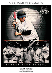 Hayden Easton - Baseball Sports Memorymate Photography Template