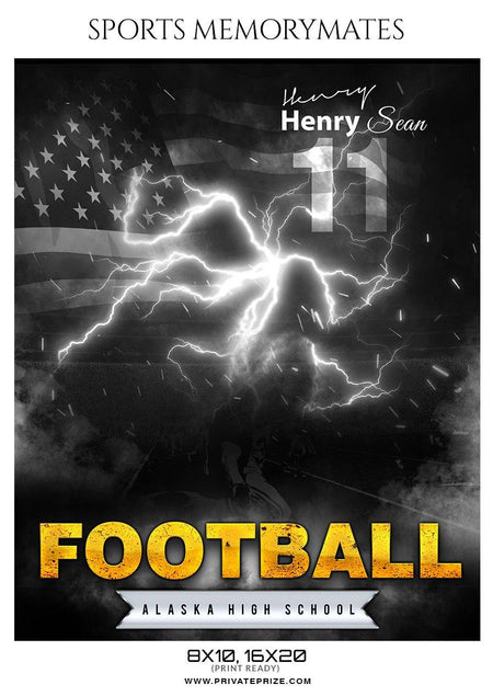 Henry Sean - Football Memory Mate Photoshop Template - PrivatePrize - Photography Templates