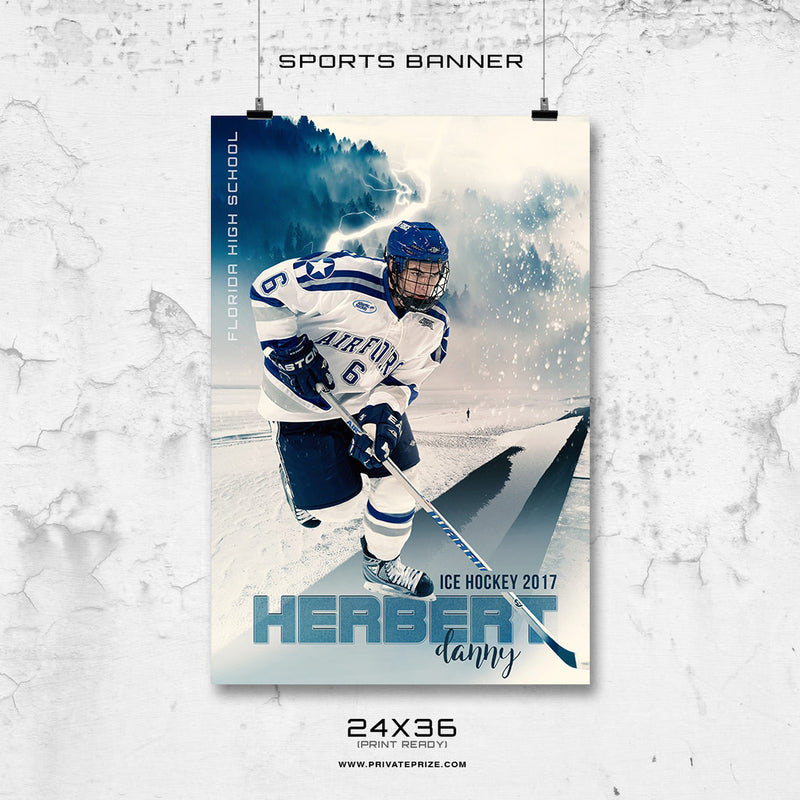 Herbert Danny-Icehockey- Enliven Effects Sports Banner Photoshop Template - Photography Photoshop Template