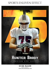 Hunter Brody - Football Sports Enliven Effect Photography Template