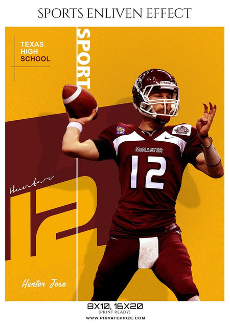Hunter Jose - Football Sports Enliven Effect Photography Template - PrivatePrize - Photography Templates
