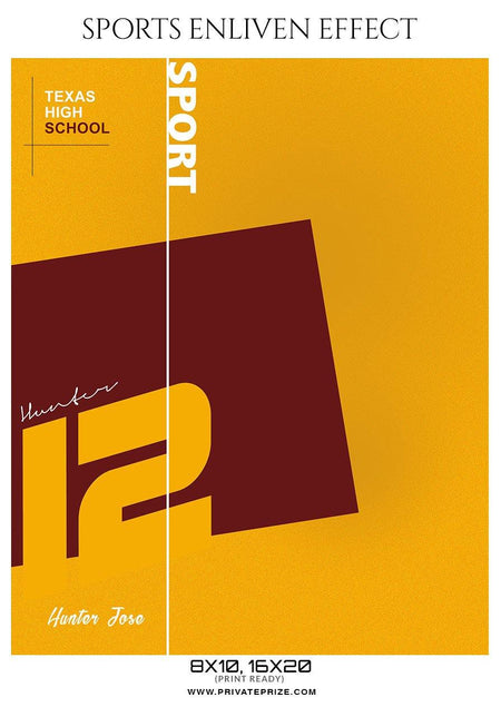 Hunter Jose - Football Sports Enliven Effect Photography Template - PrivatePrize - Photography Templates