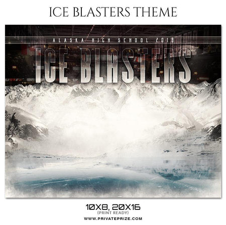 Ice Blasters - Ice Hockey Themed Sports Photography Template - PrivatePrize - Photography Templates