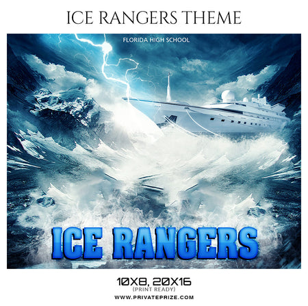 Ice Rangers - Ice Hockey Theme Sports Photography Template - Photography Photoshop Template
