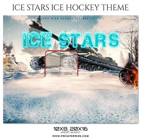 Ice Stars - Ice Hockey Themed Sports Photography Template - PrivatePrize - Photography Templates