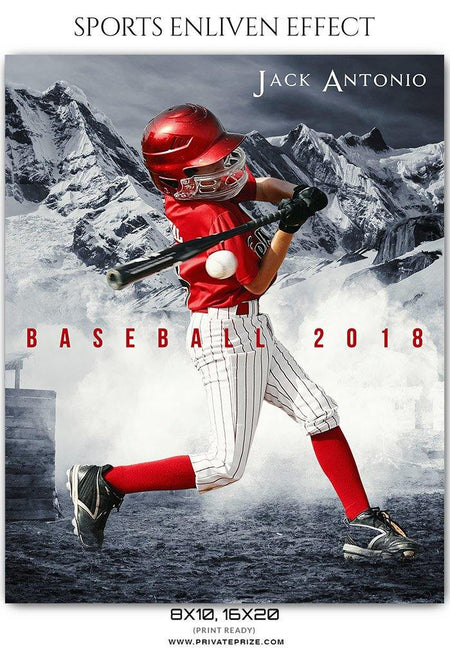 Jack Antonio - Baseball Sports Enliven Effects Photography Template - PrivatePrize - Photography Templates