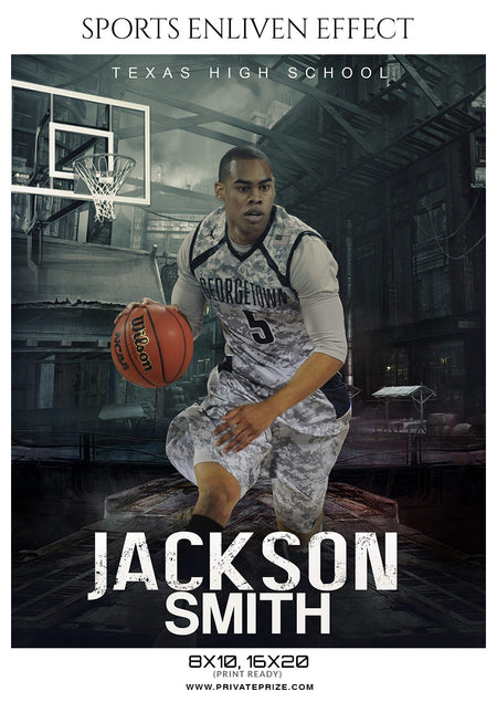Jackson Smith - Basketball Sports Enliven Effects Photography Template - Photography Photoshop Template