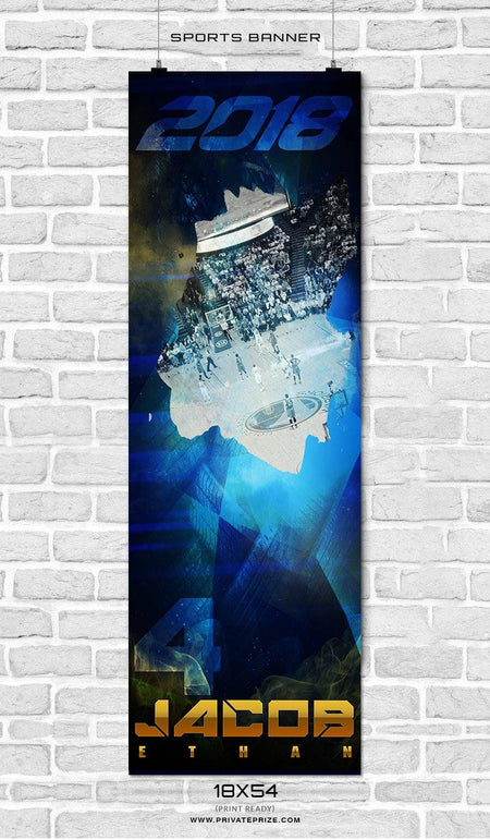 Jacob Ethan - Enliven Effects Sports Banner Photoshop Template - PrivatePrize - Photography Templates