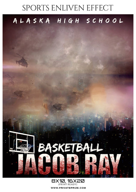 Jacob Ray - Basketball Sports Enliven Effects Photography Template - Photography Photoshop Template