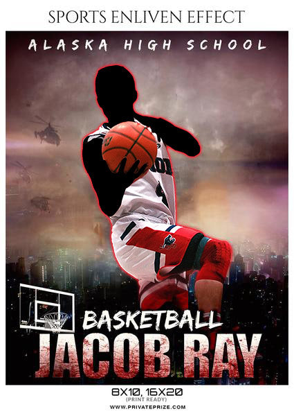 Jacob Ray - Basketball Sports Enliven Effects Photography Template - Photography Photoshop Template