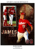 James Adam Baseball- Sports Memory Mate Photoshop Template - Photography Photoshop Template