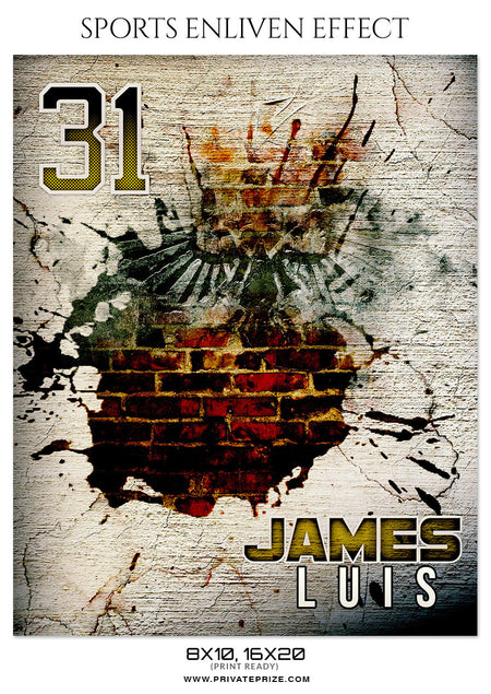 JAMES LUIS-BASKETBALL- SPORTS ENLIVEN EFFECT - Photography Photoshop Template