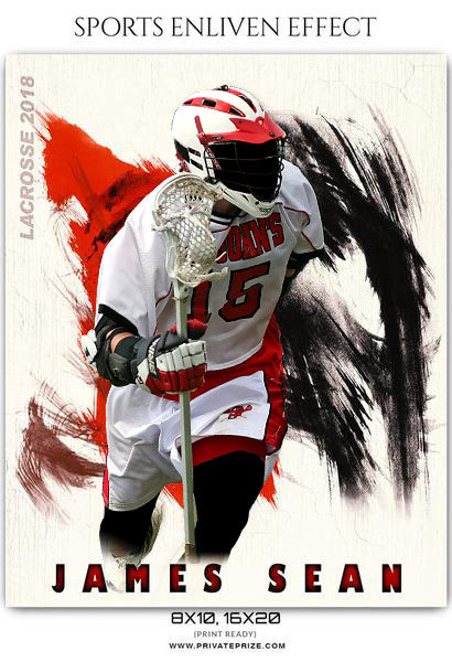 James Sean - Lacrosse Sports Enliven Effects Photography Template - Photography Photoshop Template