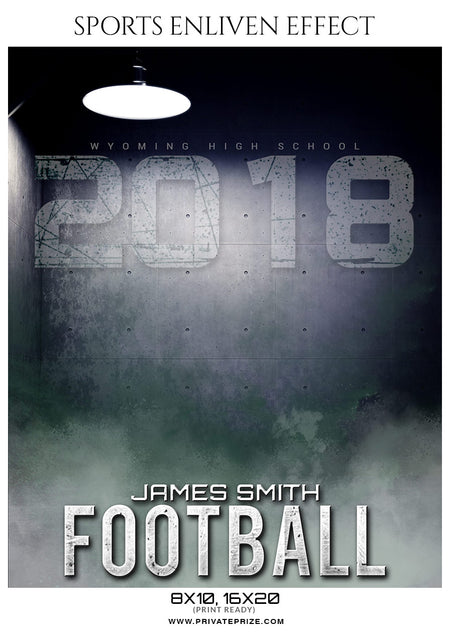 James Smith - Football Sports Enliven Effect Photography Template - Photography Photoshop Template