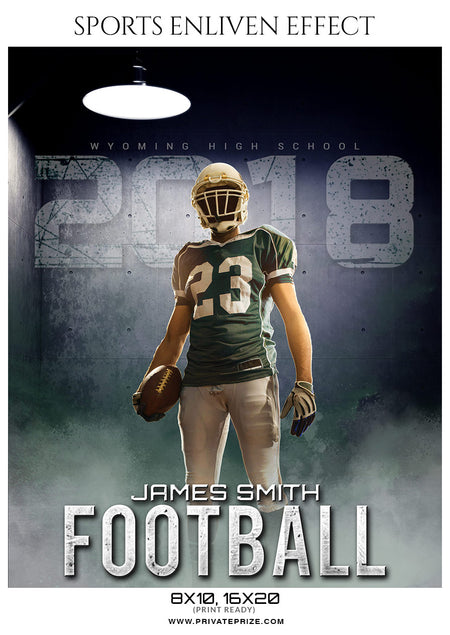 James Smith - Football Sports Enliven Effect Photography Template - Photography Photoshop Template