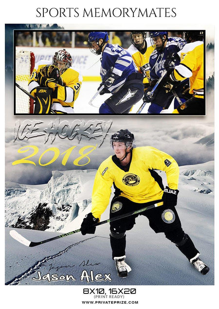 Jason Alex - Ice Hockey Sports Memory Mates Photography Template - PrivatePrize - Photography Templates