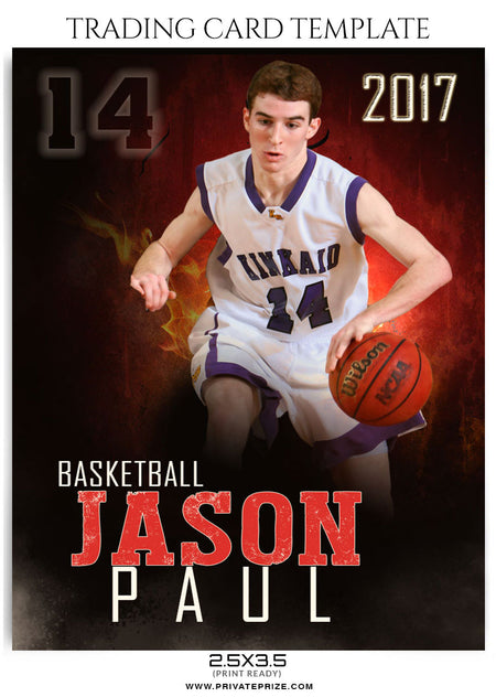 Jason Paul Sports Trading Card Template - Photography Photoshop Template
