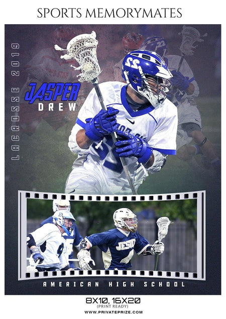 Jasper Drew - Lacrosse Memory Mate Photoshop Template - PrivatePrize - Photography Templates
