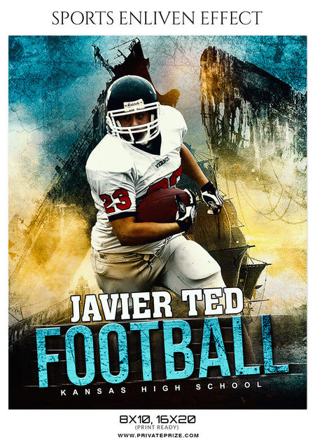 Javier Ted - Football Sports Enliven Effects Photography Template - Photography Photoshop Template