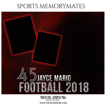 Jayce Mario - Football Sports Memory Mates Photography Template - PrivatePrize - Photography Templates