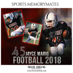 Jayce Mario - Football Sports Memory Mates Photography Template